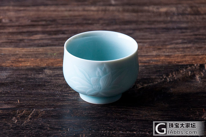 龙泉青瓷雷慧仙荷花手工杯_茶具瓷器