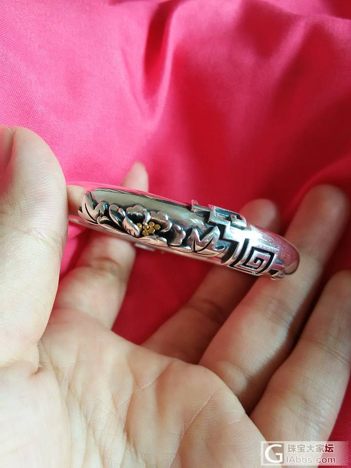 双花金蕊墙角牡丹到啦！！_手镯银