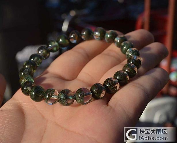 绿幽和金发和黄晶，怎么招财怎么来吧_发晶幽灵晶珠串