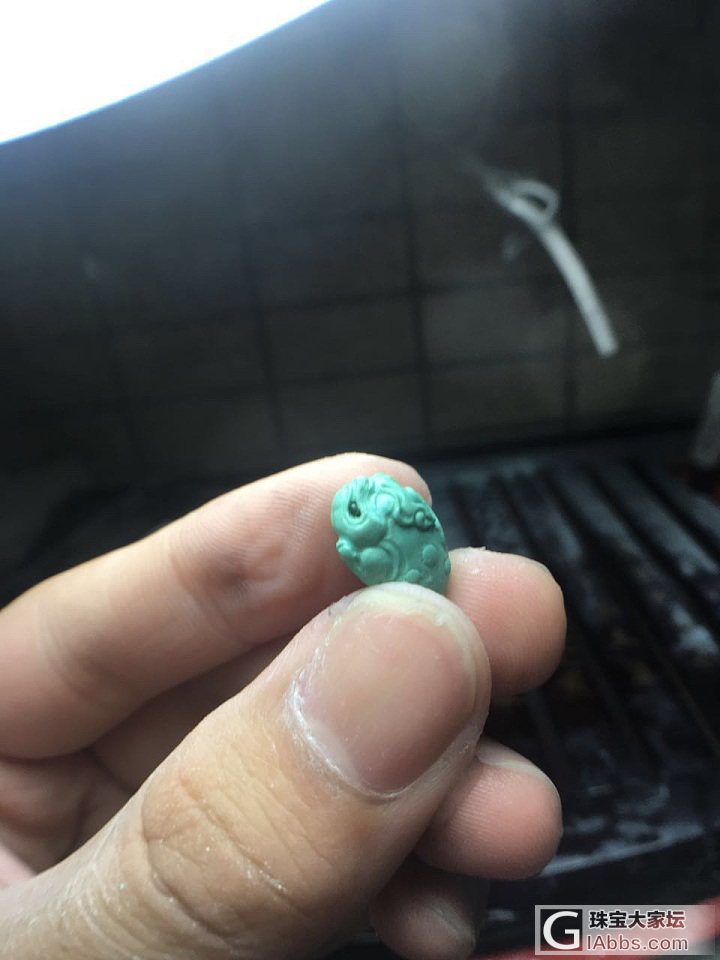 期待中的两只小萌物_雕刻半成品松石