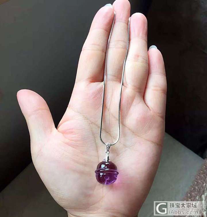自家做的天然紫水晶铃铛吊坠，仅有6个哦_吊坠紫水晶