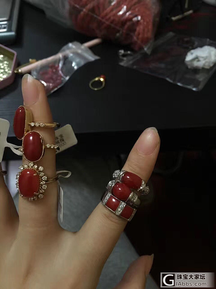 ak💍，完美品，_珊瑚戒指