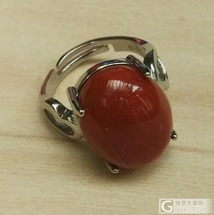请高人指点是否南红，小白一枚_南红戒指