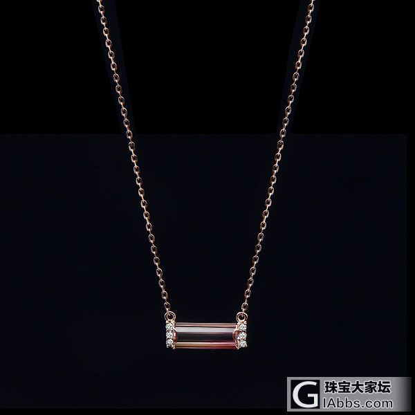 精致小巧的碧玺锁骨链_碧玺