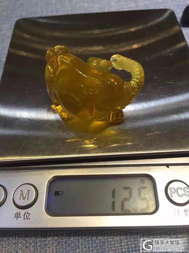 欢乐小象😝😝😝克重12.5_金珀