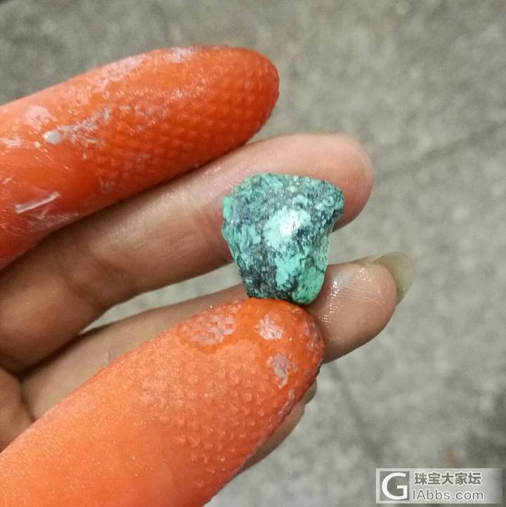 无聊的周末闲在家磨戒面_打磨松石