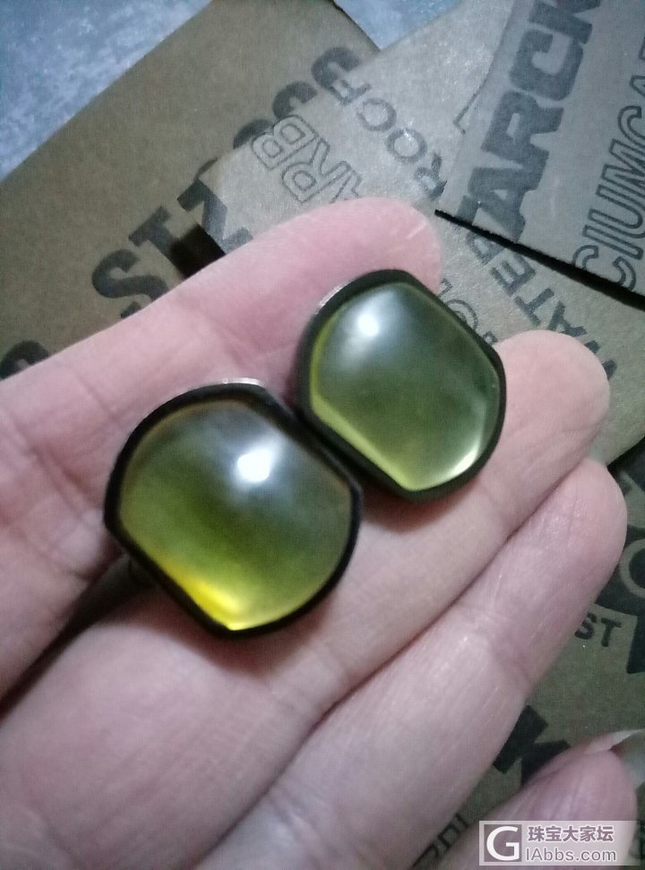 直播:琥珀袖扣diy_蜜蜡打磨原石