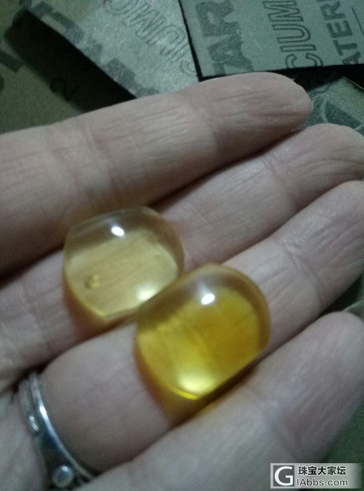 直播:琥珀袖扣diy_蜜蜡打磨原石
