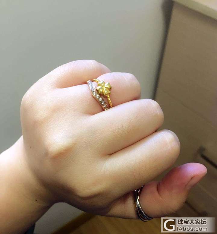 跟风，收了个小金戒指_金