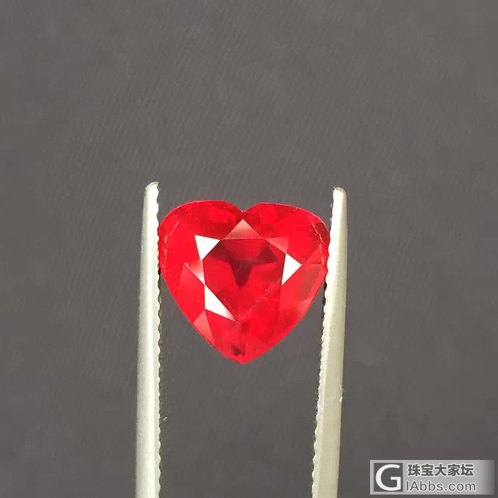 4.03ct，心形无烧红宝石，顶级货_刻面宝石红宝石