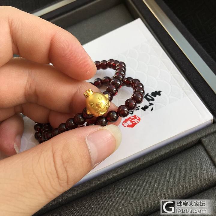 金鸡宝宝手链_石榴石珠串