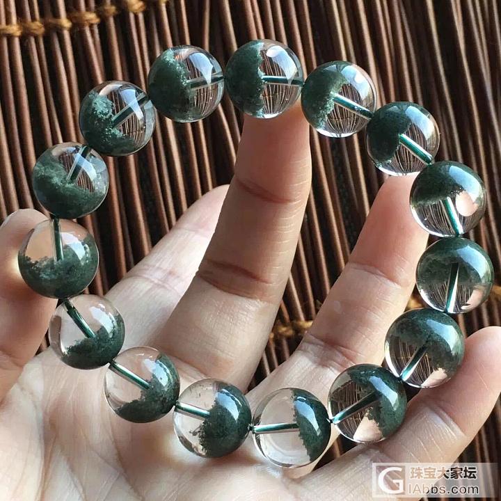 聚宝盆_幽灵晶水晶绿幽灵珠串