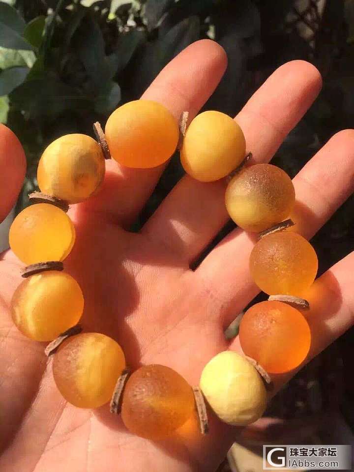 海漂球球_琥珀蜜蜡珠串