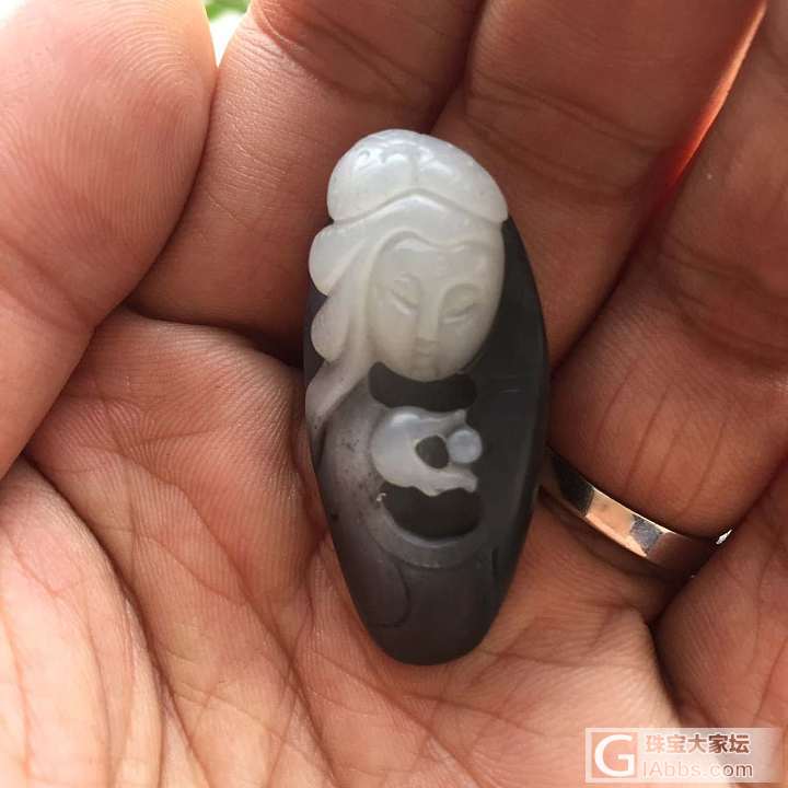 大家进来帮我看看哈，仕女？观音？_和田玉