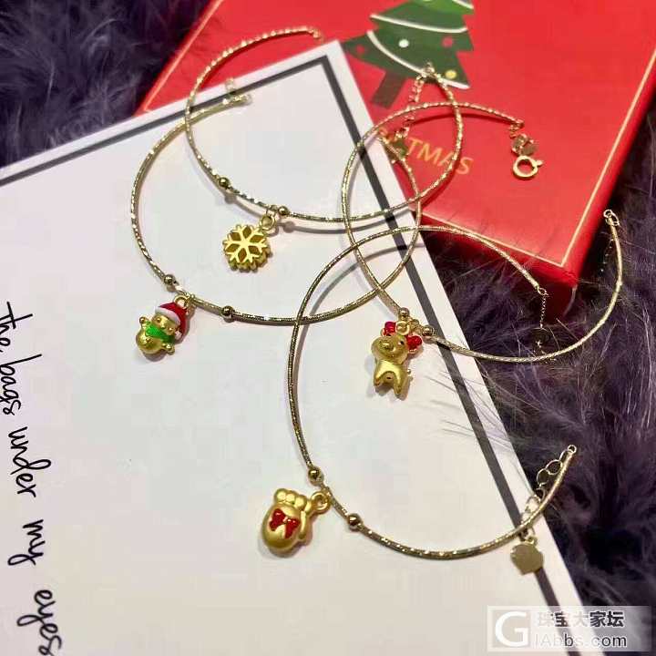 【18k金系列】暖心小萌物陪你快乐过圣诞🎅硬金圣诞系列小萌宠搭配18K金手镯_手镯K金