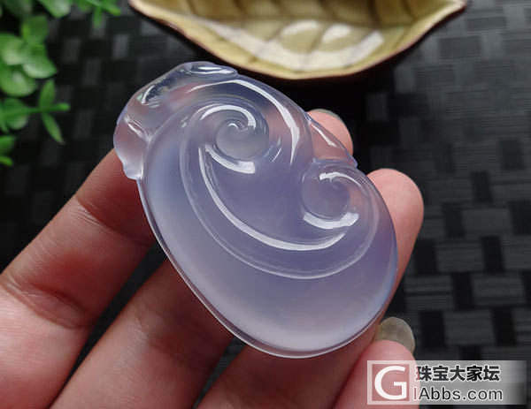 冰蓝如意_挂件玉髓