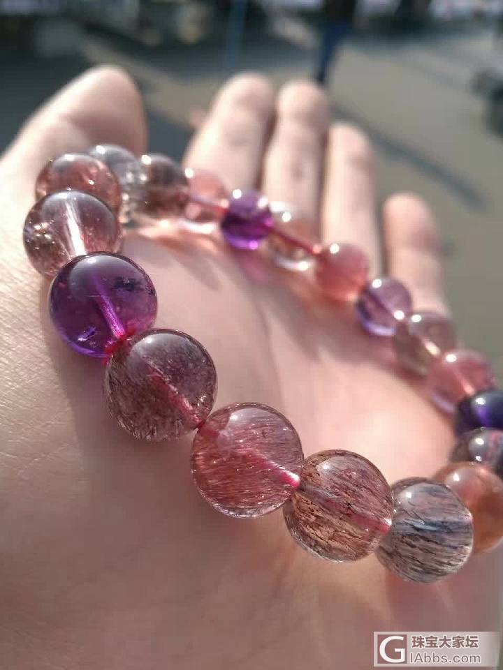 七紫发晶，77777777777_发晶珠串