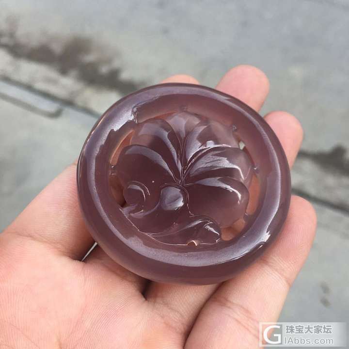 巴西帝王紫雕花手镯_挂件玉髓