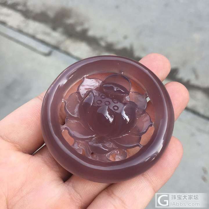 巴西帝王紫雕花手镯_挂件玉髓