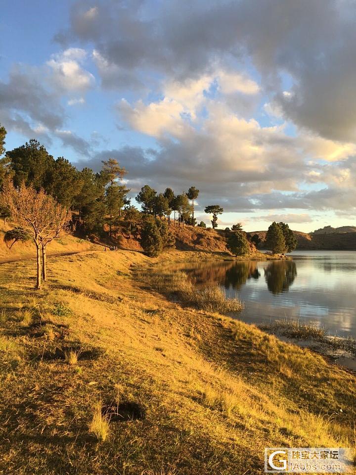 收石头之余随手一拍夕阳美景_摄影