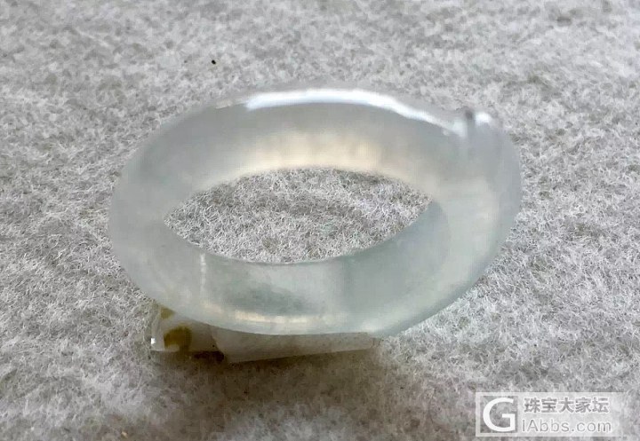 【冰洁3号】老坑冰种起光翡翠指环 真是一汪冰水 上手就感到清凉_戒指翡翠