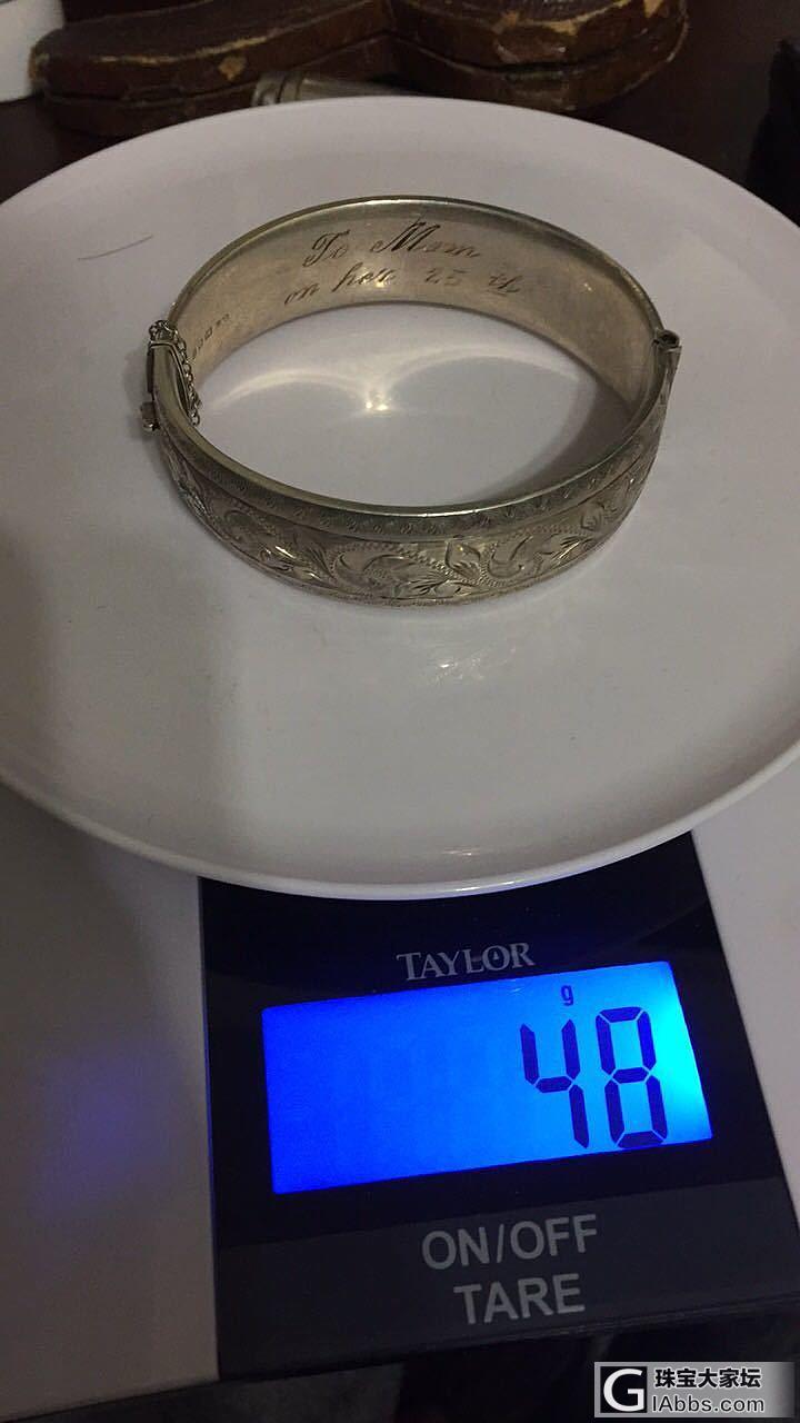 走狮豹头英国老银镯子_老银