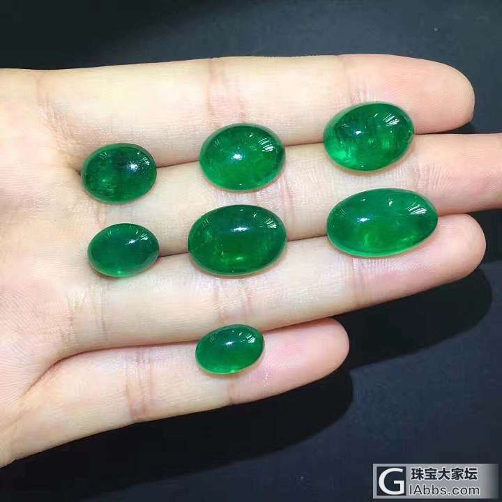 美克拉 亿蓝珠宝 通透素面祖母绿 有喜欢的赶紧来挑_蛋面祖母绿