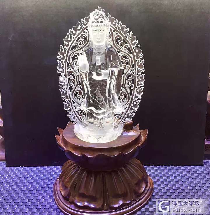 天然白水晶观音摆件_摆件白水晶