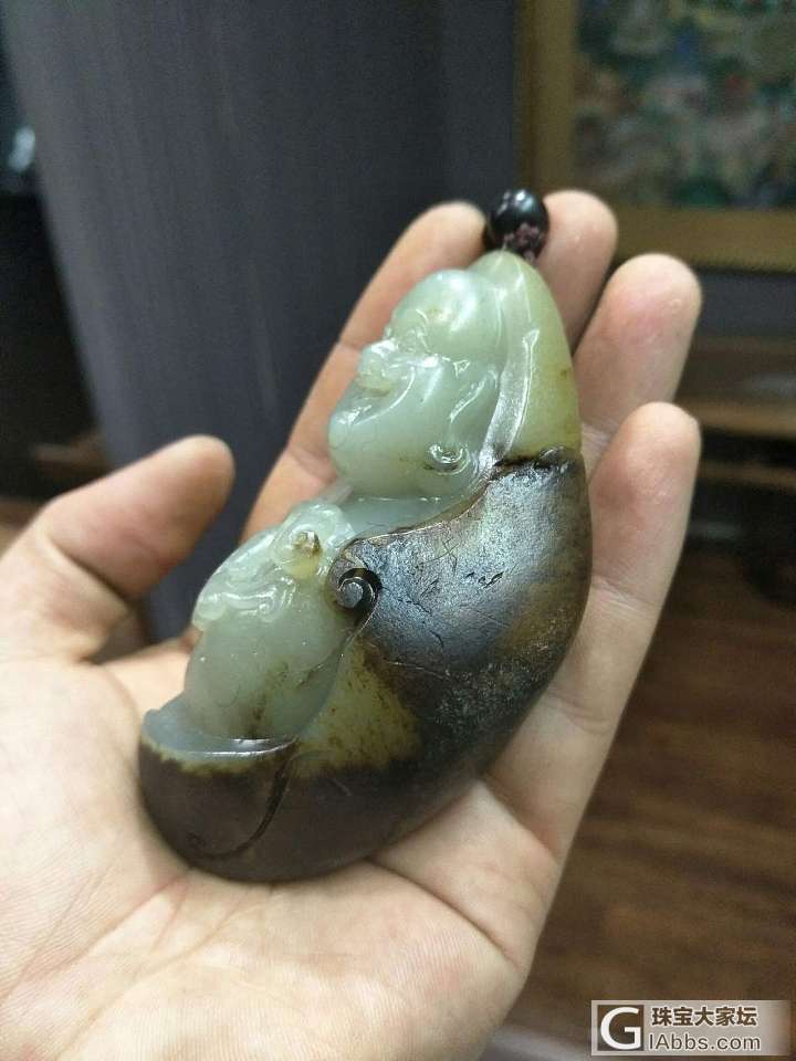 十几年前我收的料加工的佛_把玩件挂件和田玉