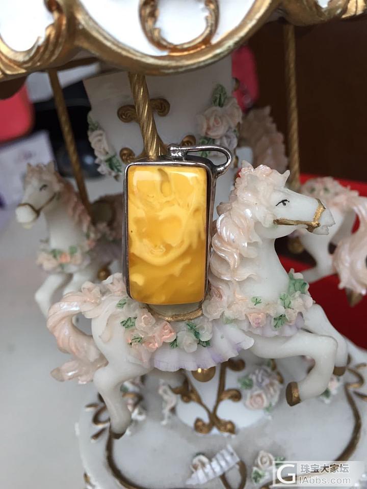 久违的秀帖！这次来晒晒蓝松和蜜蜡【给呆呆一的还图】_松石琥珀蜜蜡蛋面戒指