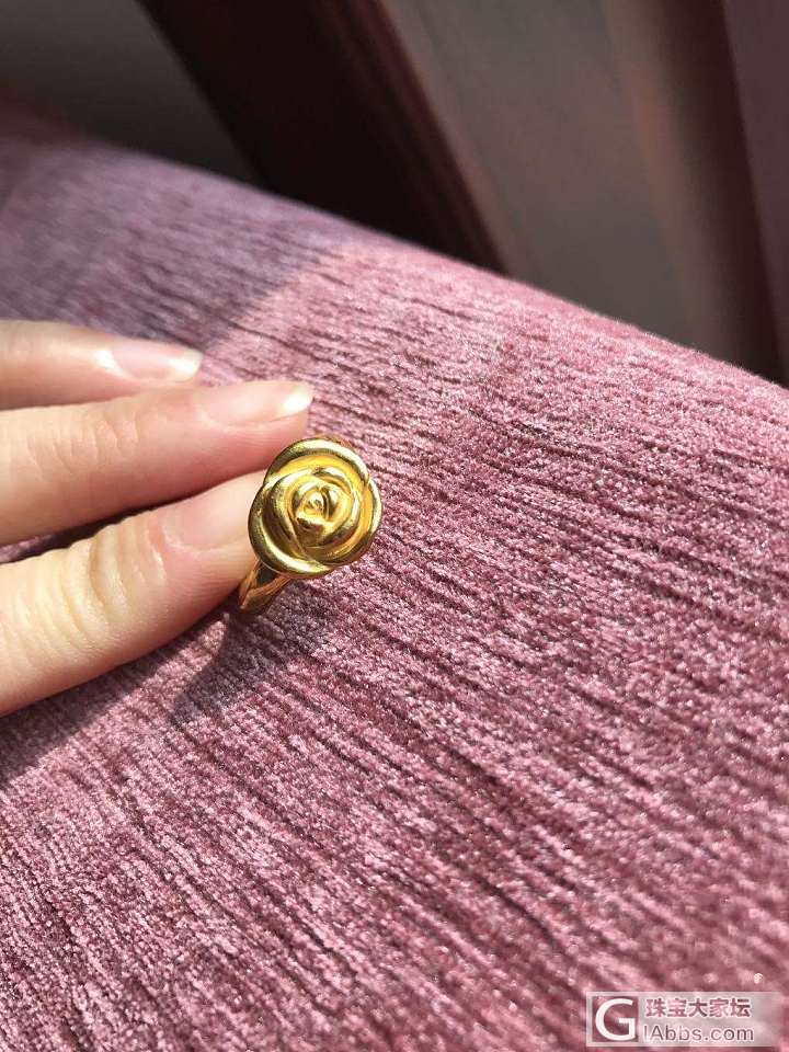 看别人发金子，我也来凑个热闹，都是小金，大金买不起哈，还有小玉乱入哈……_吊坠金翡翠戒指