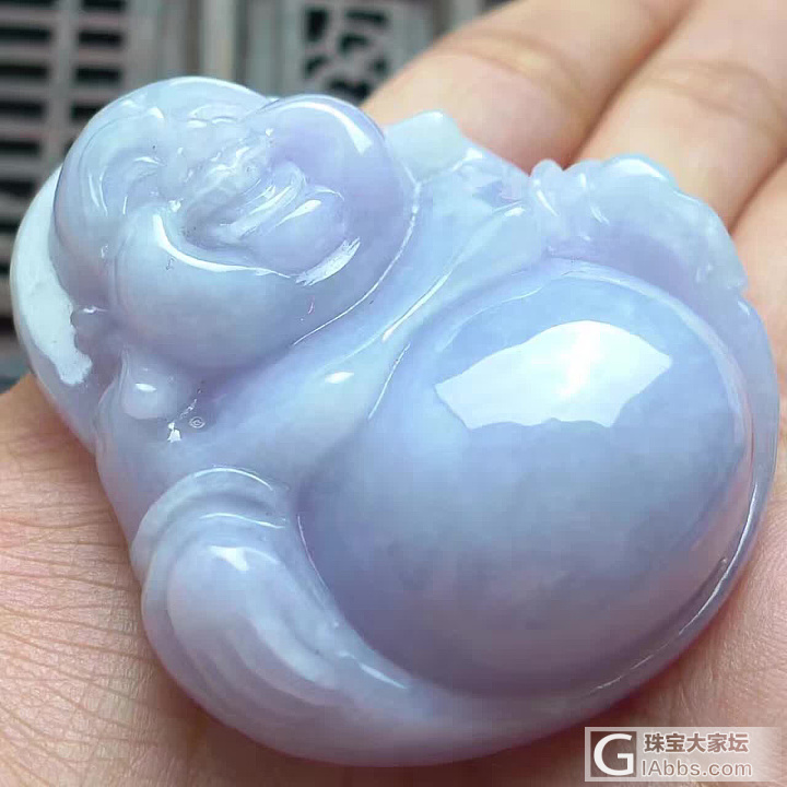 翡翠A货紫罗兰佛公挂件_挂件翡翠