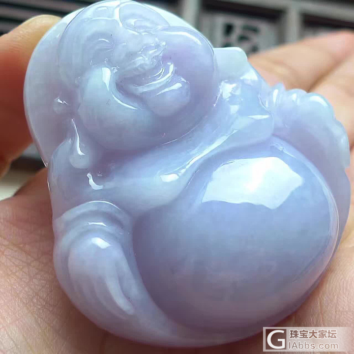 翡翠A货紫罗兰佛公挂件_挂件翡翠