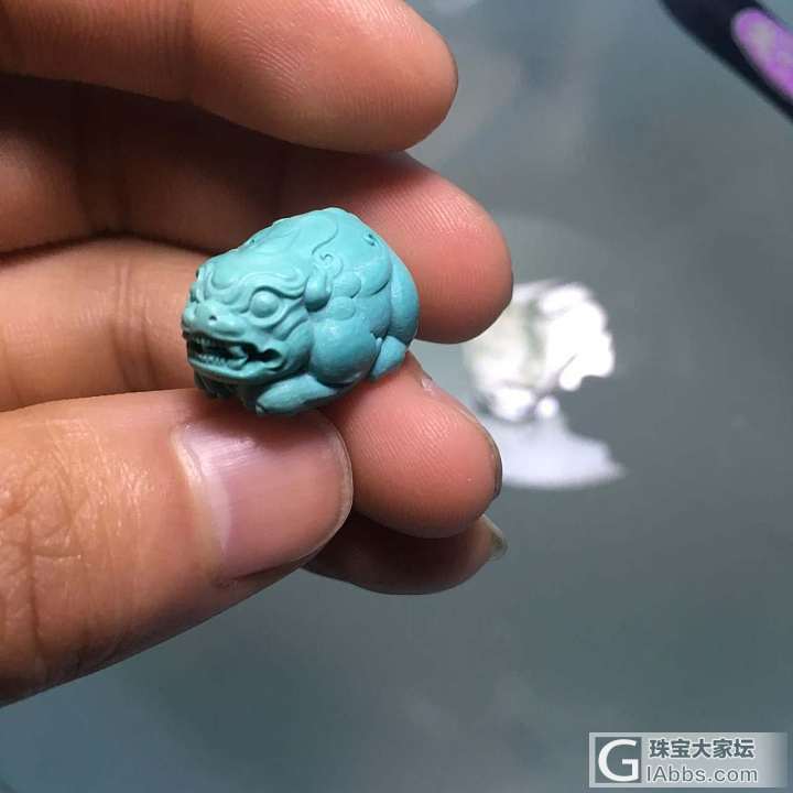 绿松石貔貅_挂件松石玉工