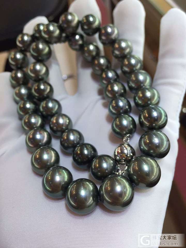 新珠串，11-13mm 正圆 微瑕 非常干净_海水珍珠项链