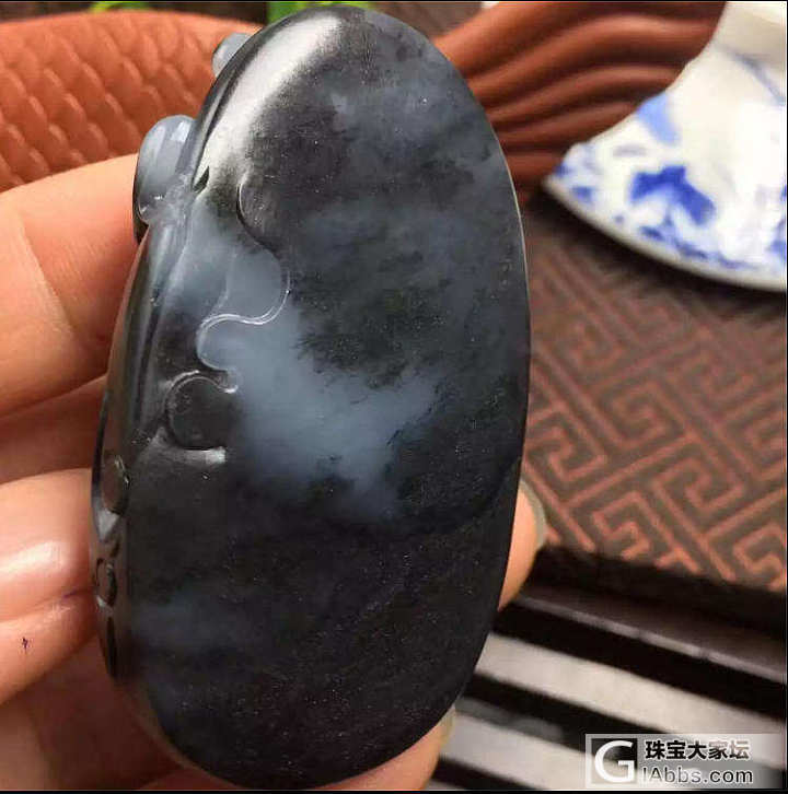 【德品玉斋】：三色青花籽料挂件！_青花玉和田玉