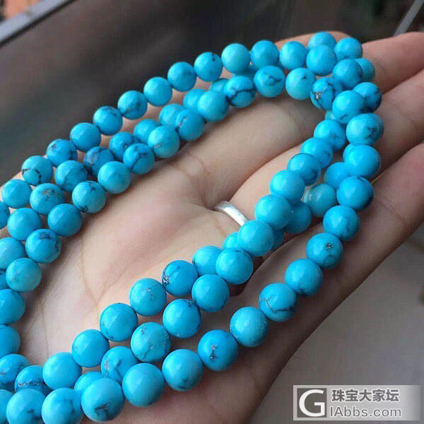 请教哪个矿口的松石出产高瓷高蓝的会多._珠串