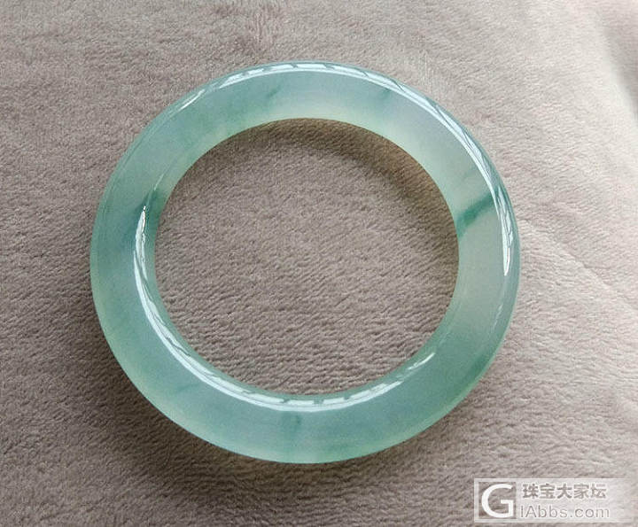 【双儿翡翠】冰飘花圆环，一个小小镯子~_手镯翡翠双儿翡翠
