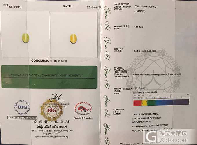 刚淘到变石4.19ct，坛內朋友帮忙看看_变石蛋面