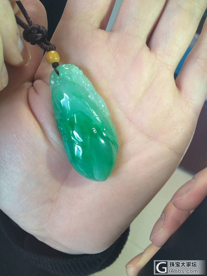 翡翠小白 上神们帮忙看看是不是买贵了_挂件手镯翡翠