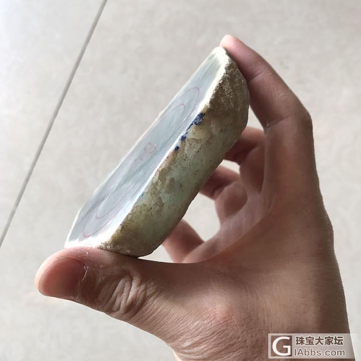 这次缅甸收的莫西沙手镯料 就是圈口不大 哈哈_明料翡翠