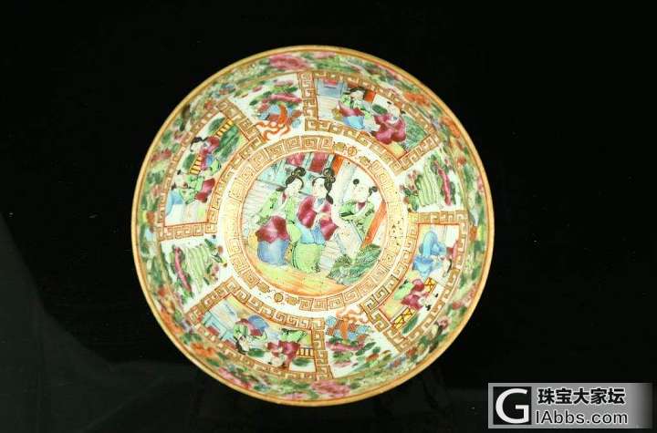 国外拍卖回流 粉彩瓷 双面人物 瓷碗 古董瓷器 有冲线_陶瓷