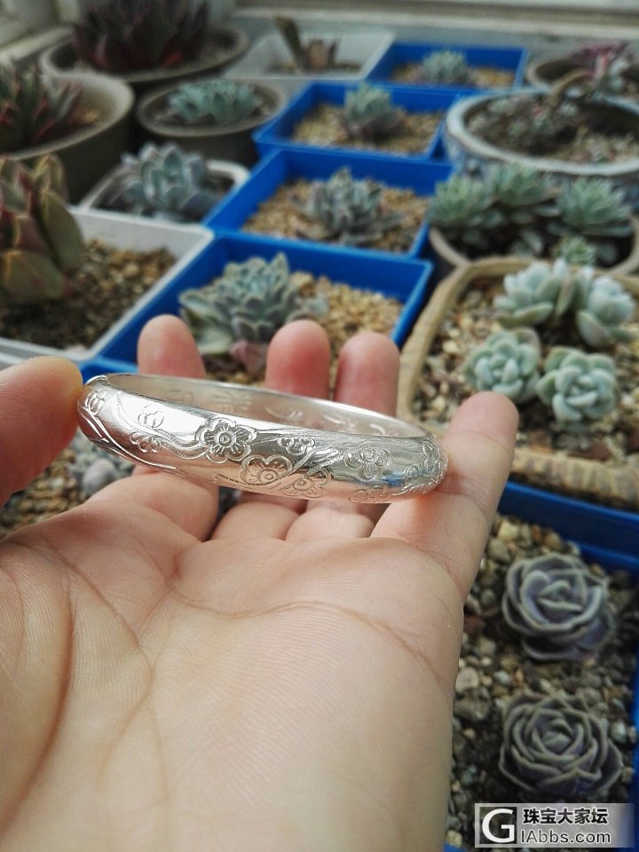 开仓出镯子：南瓜头，麻花，许家忆青莲，白银传老梅和豪朴莲华_银