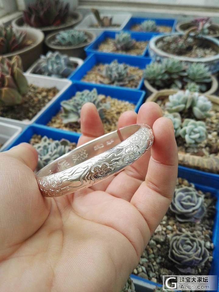 开仓出镯子：南瓜头，麻花，许家忆青莲，白银传老梅和豪朴莲华_银