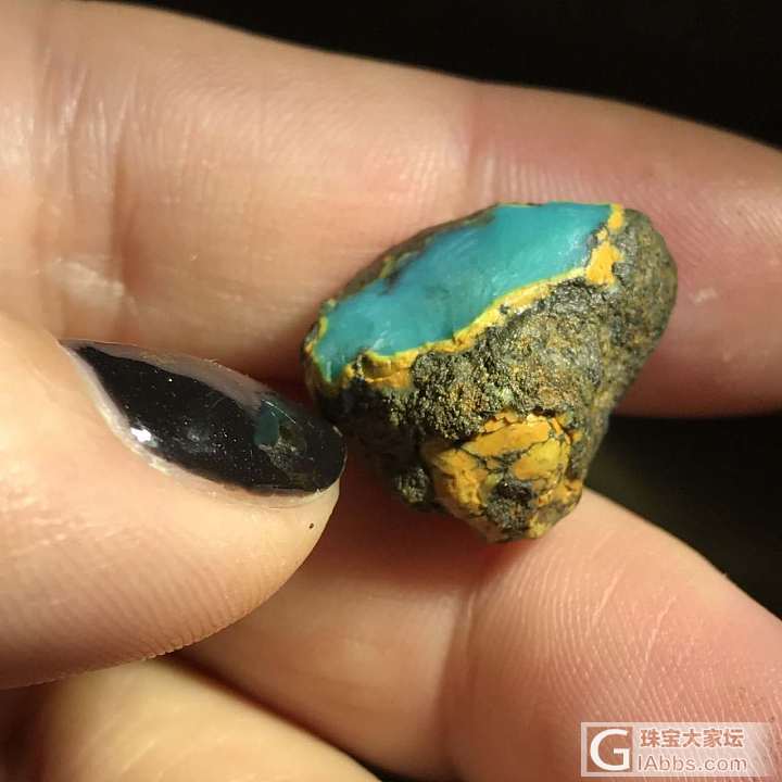 下午空着，磨个小松石玩玩_松石