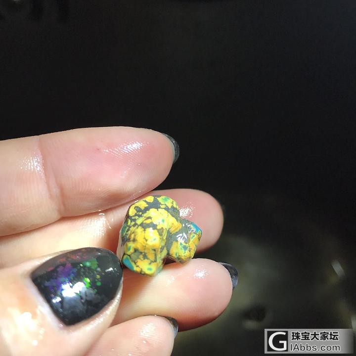下午空着，磨个小松石玩玩_松石