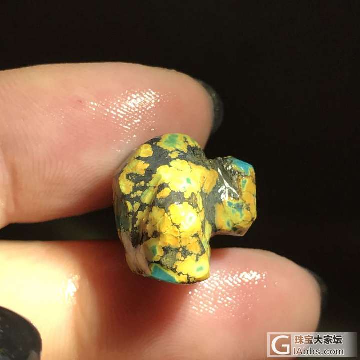 下午空着，磨个小松石玩玩_松石