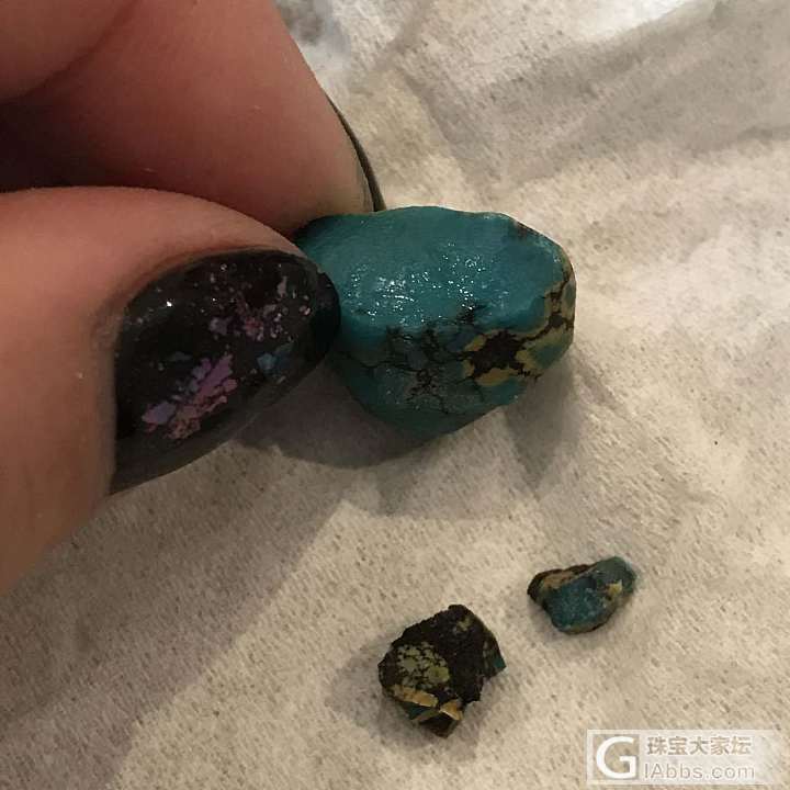 下午空着，磨个小松石玩玩_松石