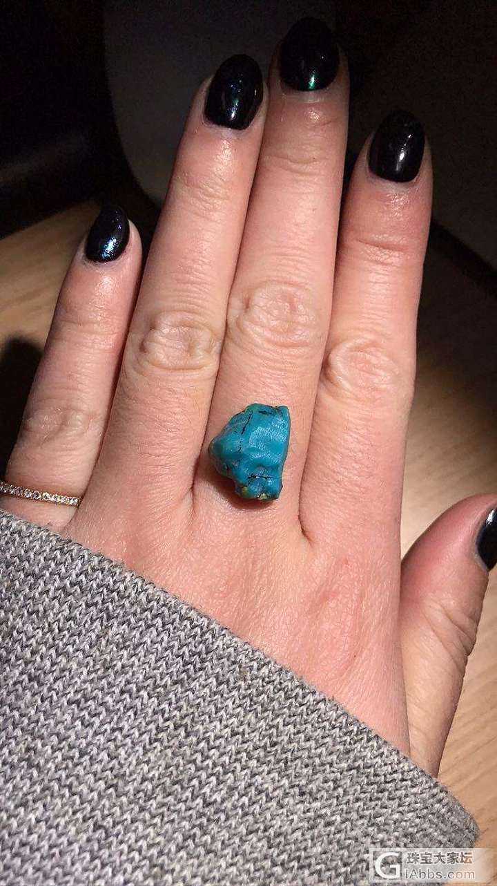 下午空着，磨个小松石玩玩_松石