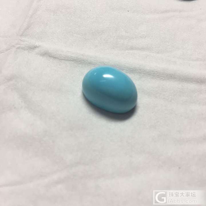松石素色也很美呢～～～又是睡不着了来一发_蛋面松石